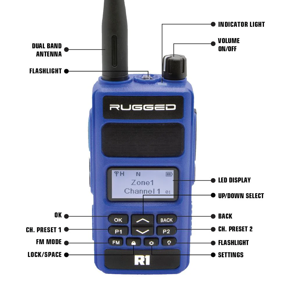 Rugged R1 Business Band Handheld - Digital and Analog - Image 2